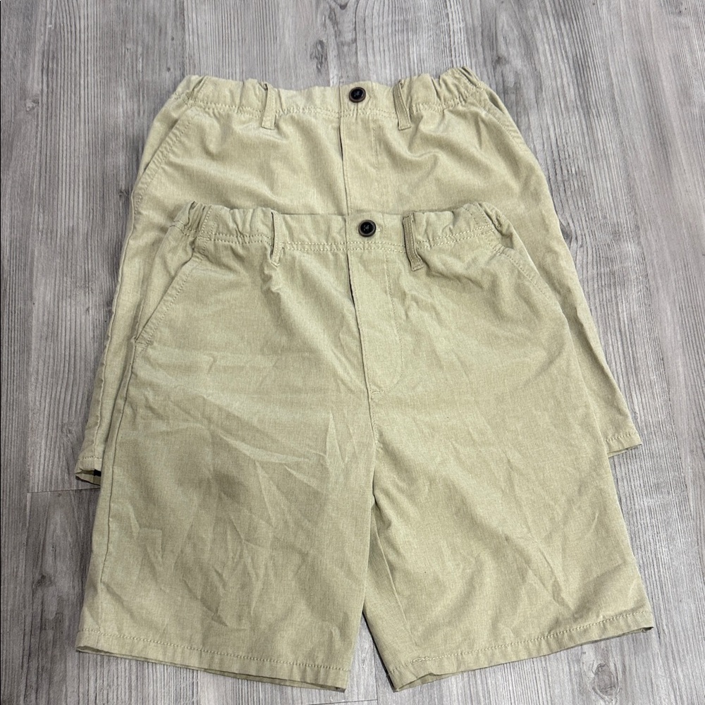 OshKosh B'gosh Boys Khaki Flat Front Shorts - pull on